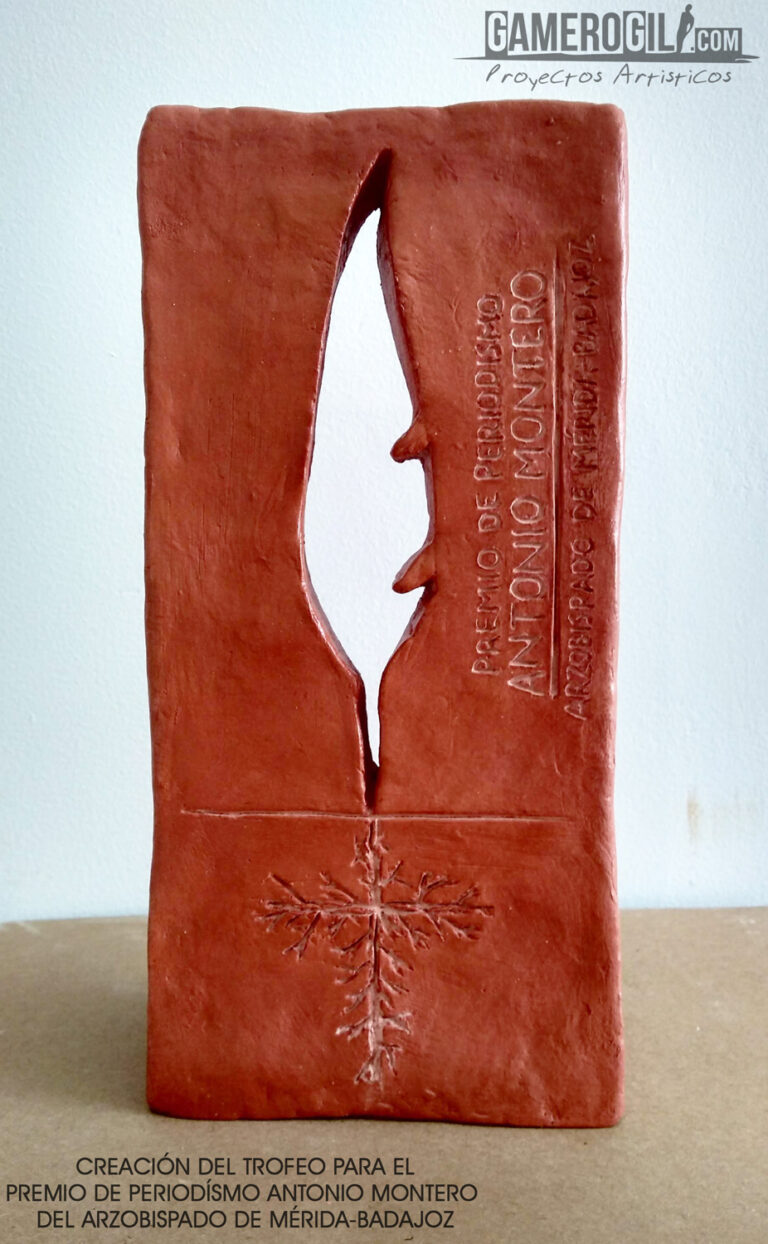 Creación de Gamero Gil del Trofeo de los Premios de Periodismo Antonio Montero del Arzobispado de Mérida-Badajoz